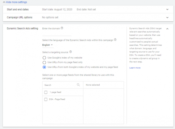 Setting up Dynamic Search Ads Campaigns - Metric Theory